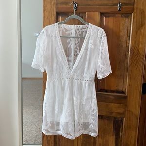 White lace romper